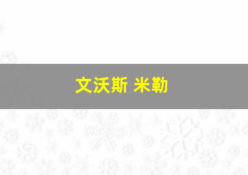 文沃斯 米勒